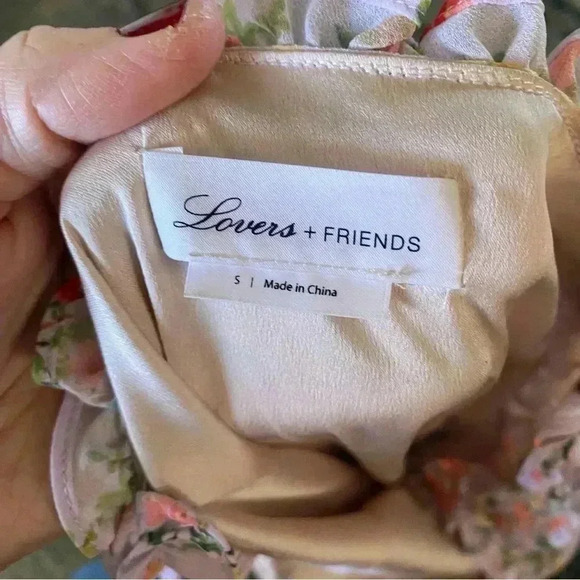 Lovers + Friends Sun Room Button Ruffle Midi Dress Pirple Lilac Size Small - Picture 7 of 8